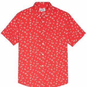 Goodfellow & Co Red and White Casual Button Down Shirt